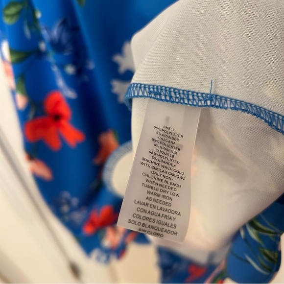 Vince Camuto Blue Floral Mini Dress Size 6 - Picture 4 of 7
